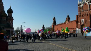 Шествие 1 мая на Красной площади