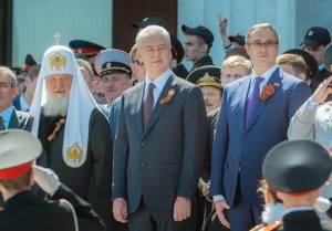 Мэр Москвы Сергей Собянин на параде кадет на Поклонной Горе