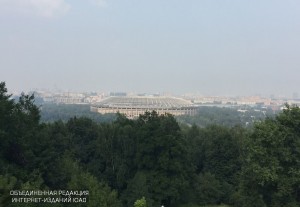 Панорама с видом на спорткомплекс "Лужники"