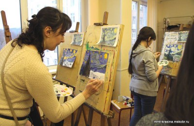 Участники арт-субботы в техникуме им. Красина