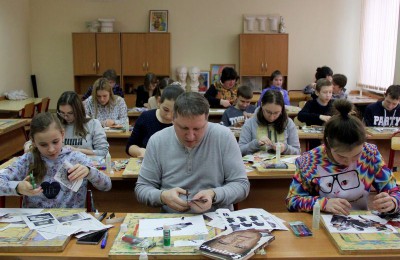 Участники "Арт-субботы" в техникуме имени Красина