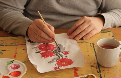 Мастер-класс по китайской живописи в техникуме имени Красина