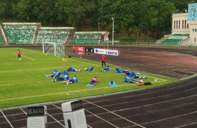 Сборная России по футболу провела открытую тренировку на стадионе имени Эдуарда Стрельцова в Москве
